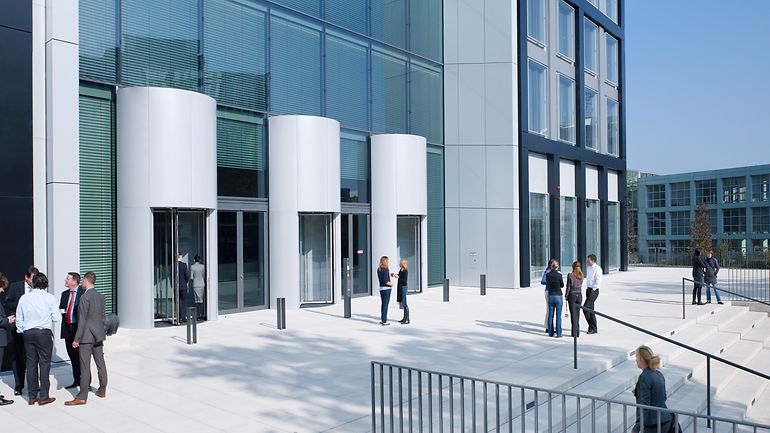 The Cube foyer exterior view